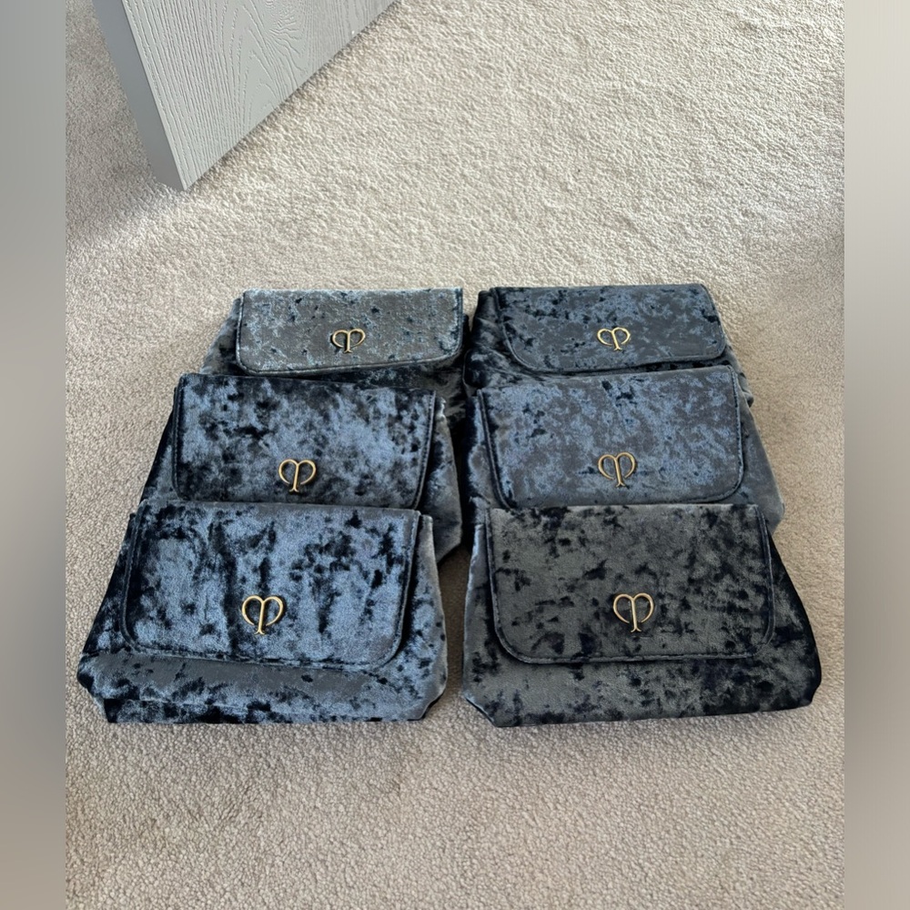 Cle de peau velvet cosmetic bag / clutch x 6